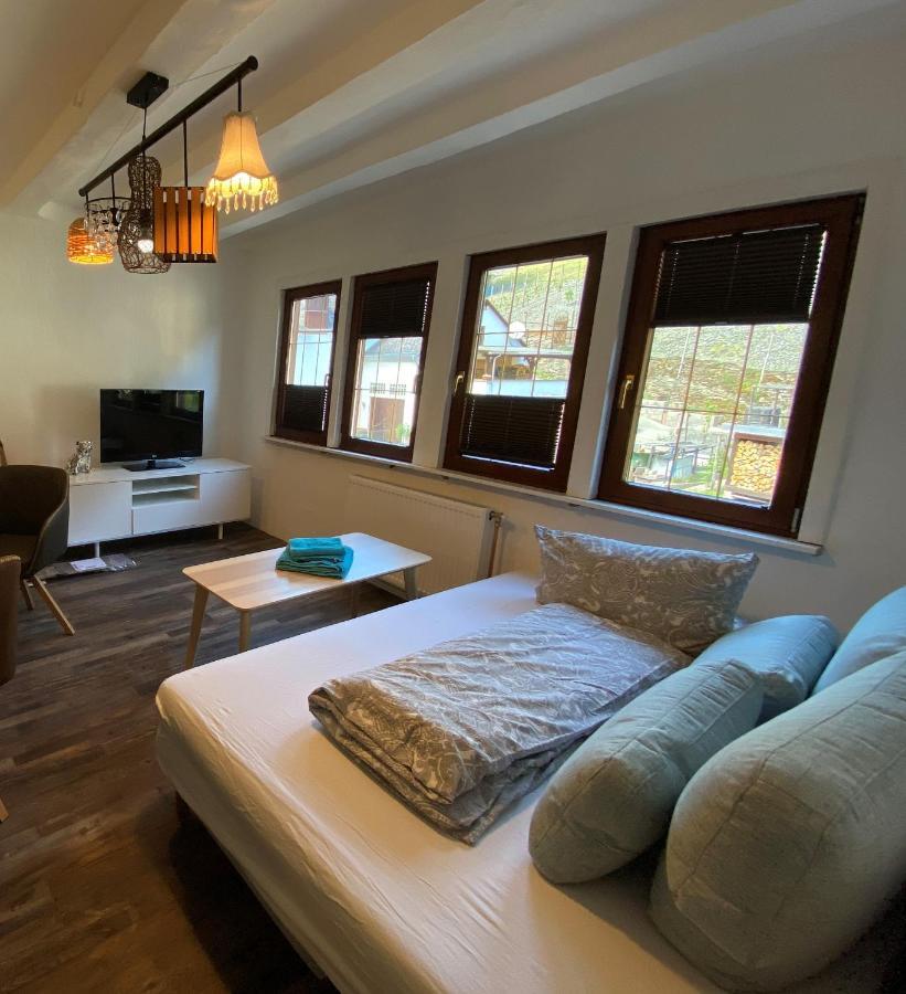 Schoene Ferienwohnung Burgruine Fachwerkhaus Bacharach Dış mekan fotoğraf